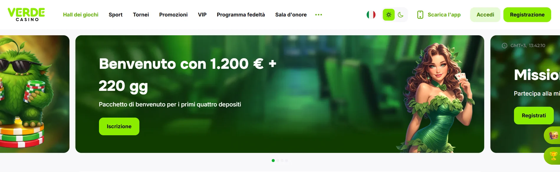 Verde Casino non AAMS con prelievo immediato