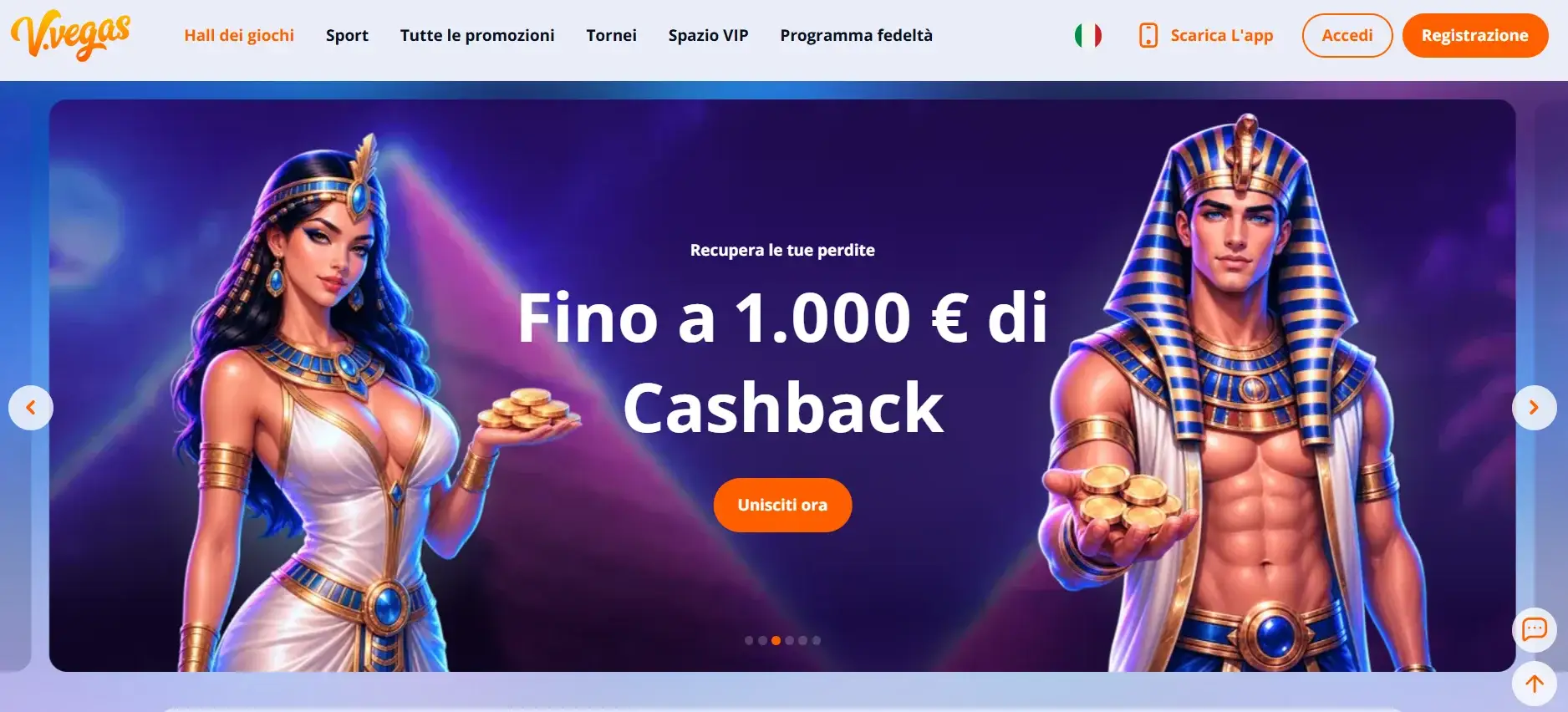 V.Vegas casino non AAMS con prelievo immediato